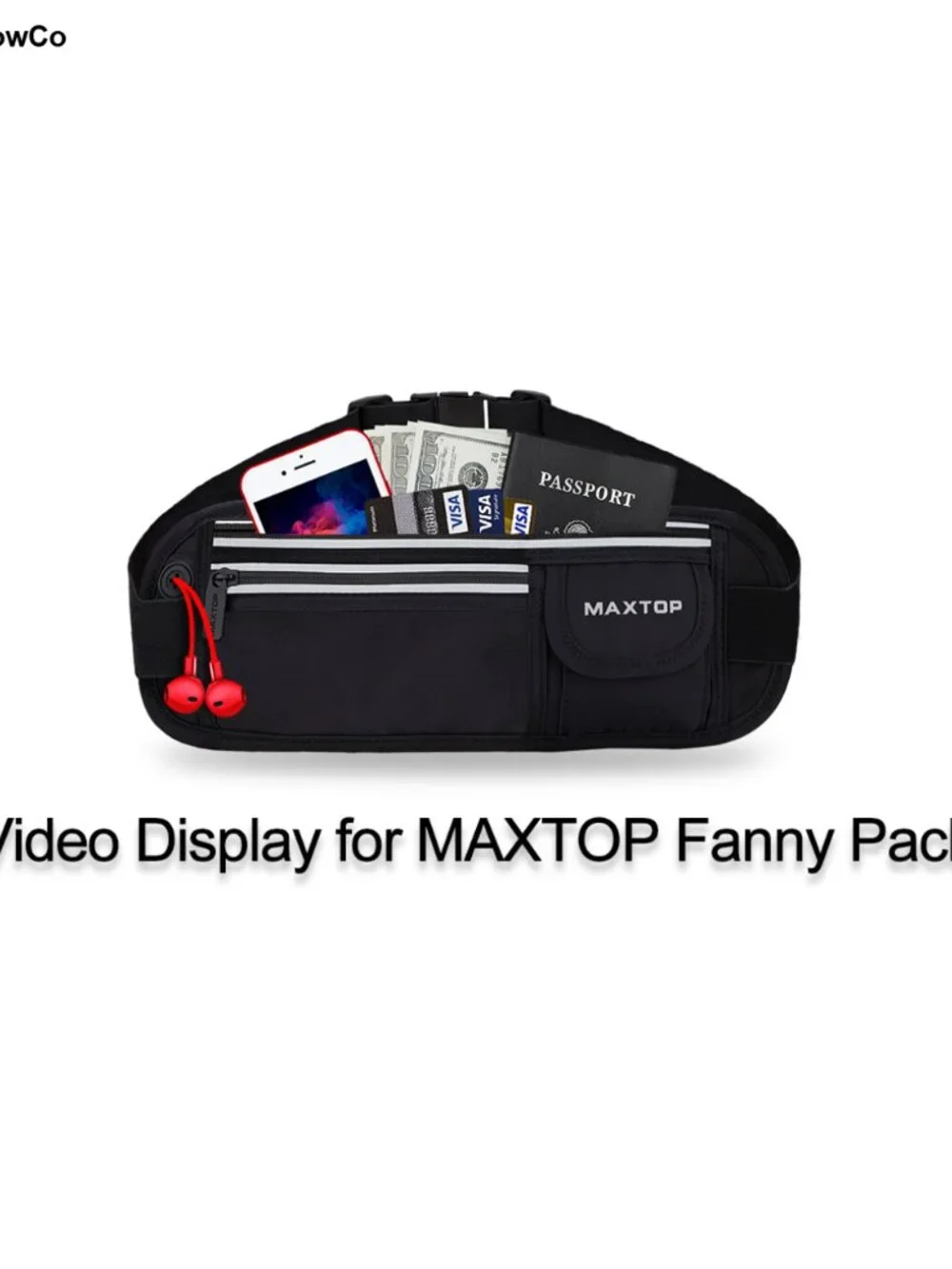 Slim Running Belt Fanny Pack - Reflective Waist Pack for Phone, Water Resistant
